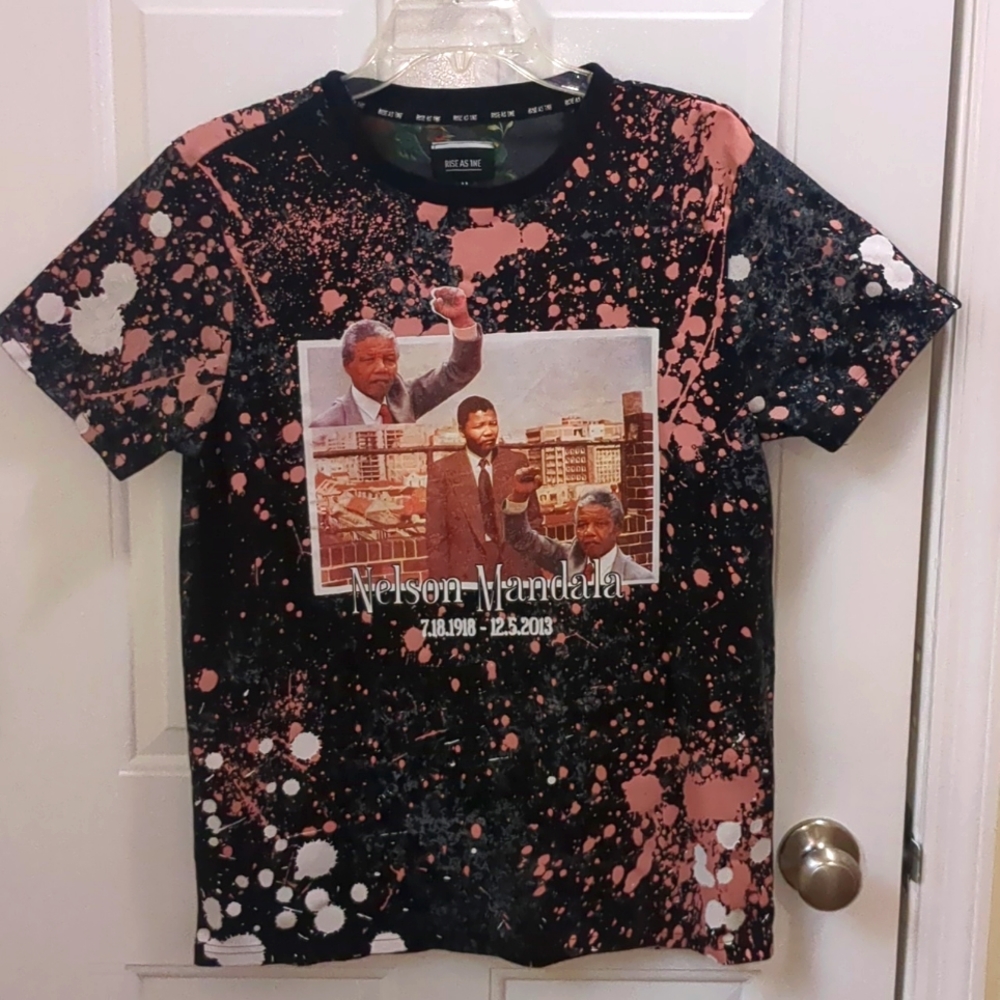 MEN'S MEDIUM RISE AS 1NE NELSON MANDALA PAINT SPLATTER T-SHIRT